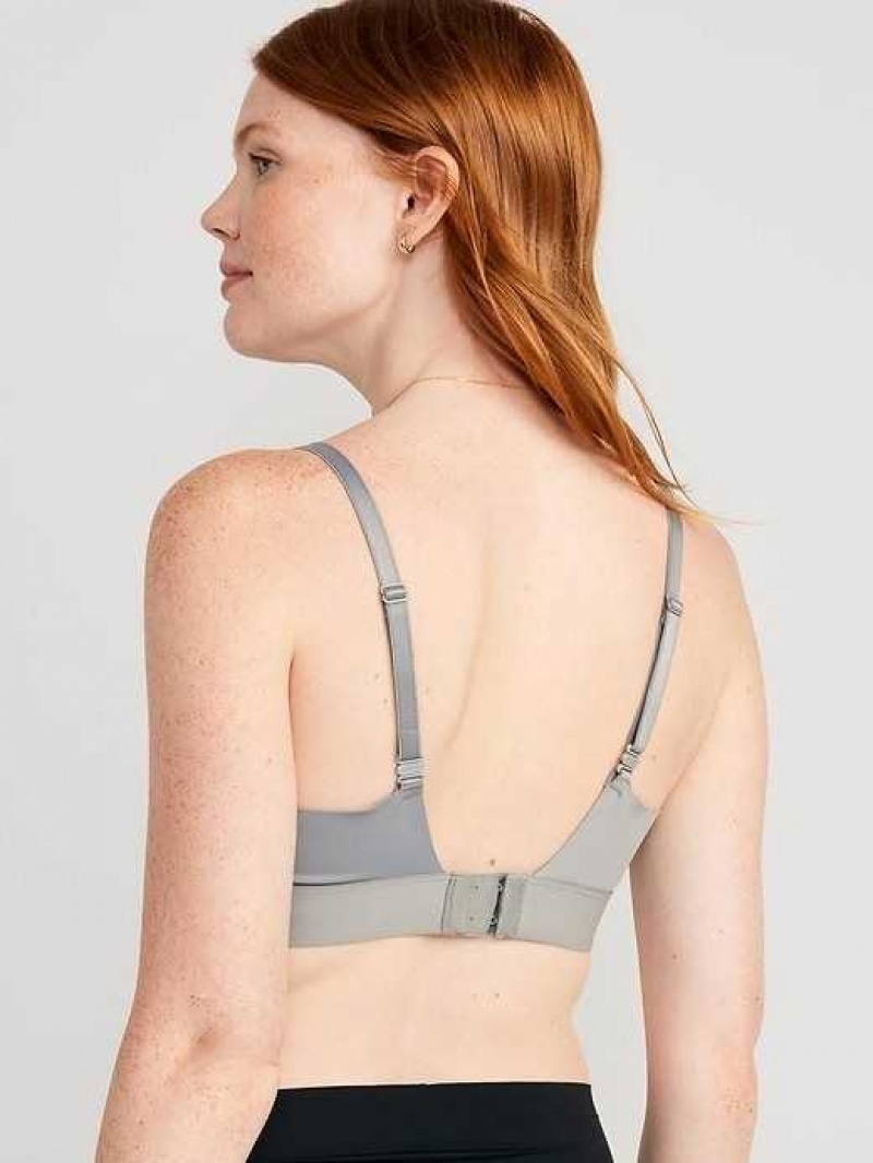 Old Navy Full-Coverage Wireless Innovation Bra Cinder Smoke | DIW947251