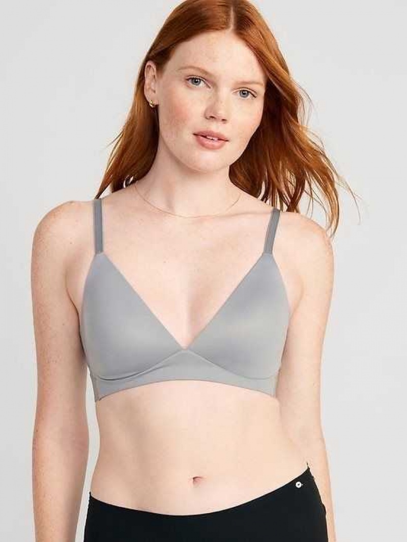 Old Navy Full-Coverage Wireless Innovation Bra Cinder Smoke | DIW947251