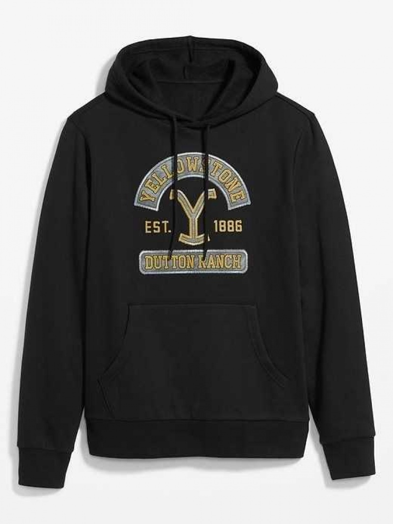 Old Navy Gender-Neutral Yellowstone Pullover Hoodie Black | MEF432816