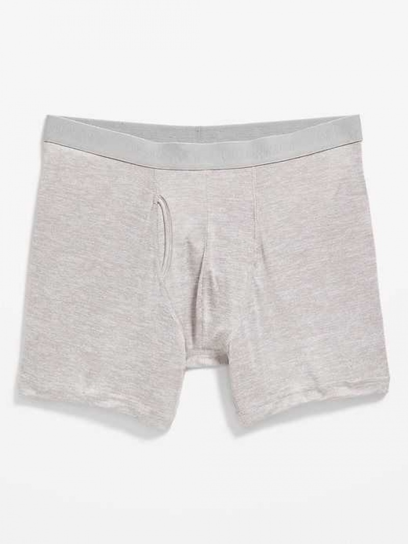 Old Navy Go-Dry Cool Performance Boxer-Brief Underwear Light Grey | ZXJ823946