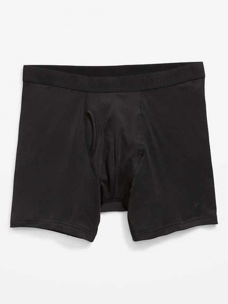 Old Navy Go-Dry Cool Performance Boxer-Brief Underwear Black | OYX310526