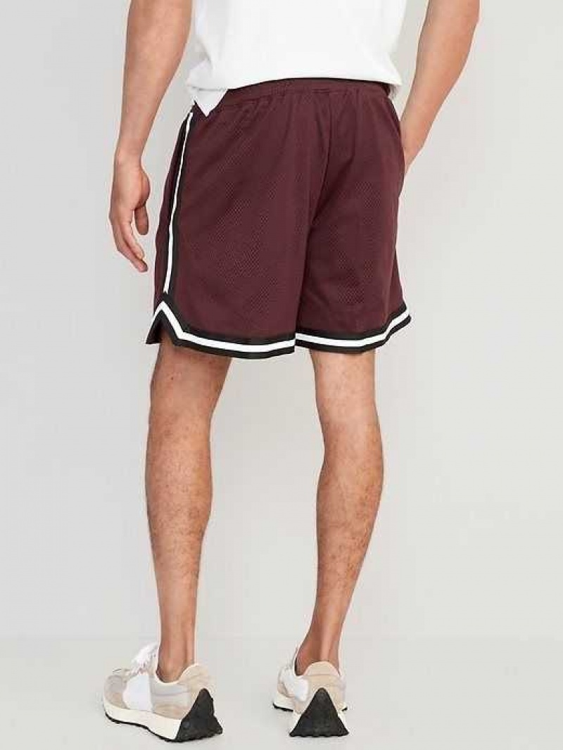 Old Navy Go-Dry Mesh Basketball Shorts Burgundy | NYZ980415