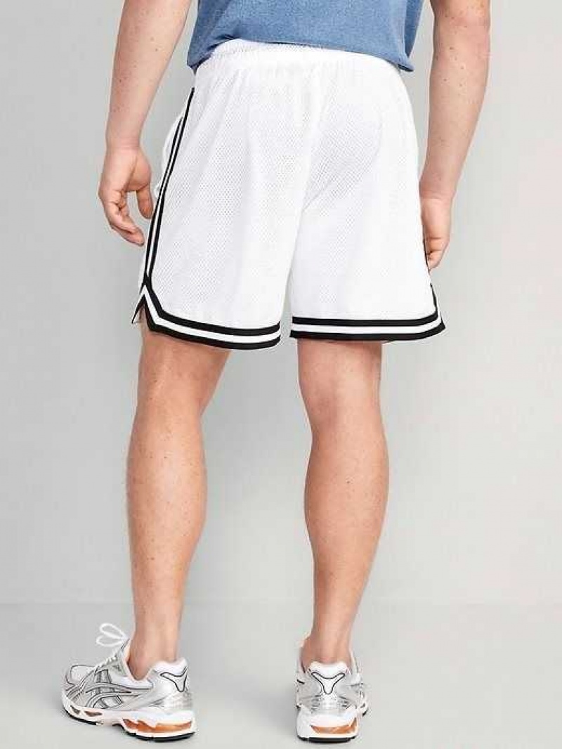 Old Navy Go-Dry Mesh Basketball Shorts White | UGH473598