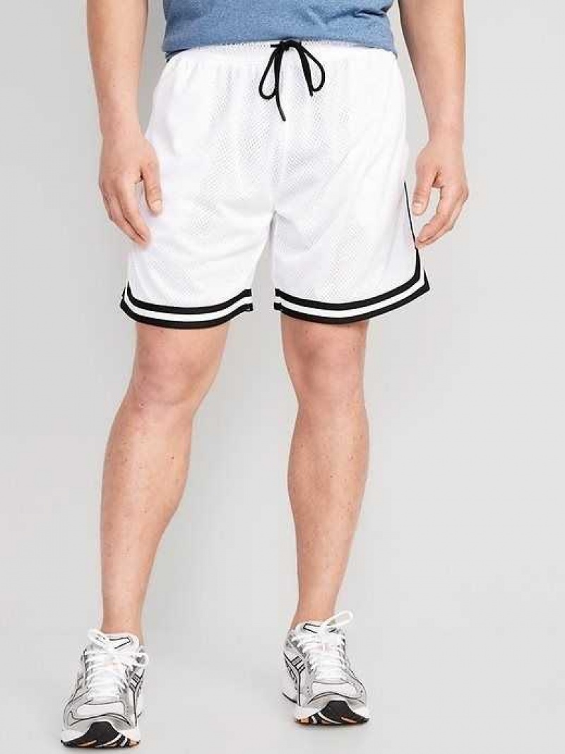 Old Navy Go-Dry Mesh Basketball Shorts White | UGH473598