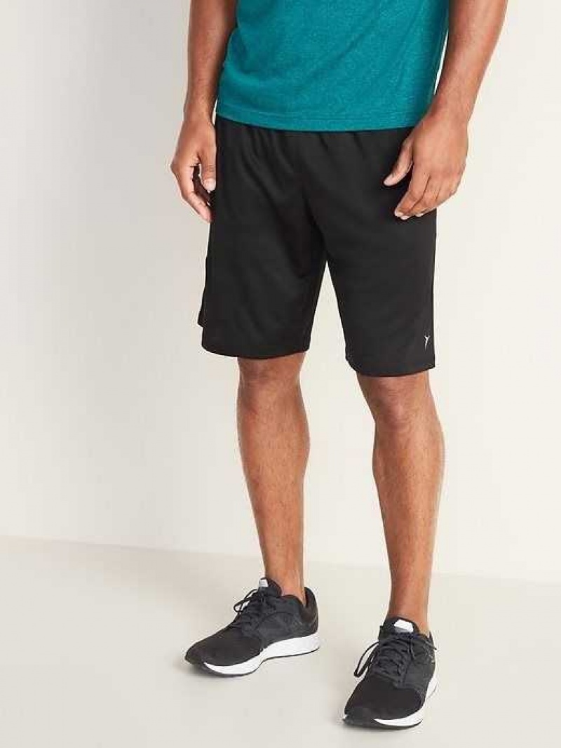 Old Navy Go-Dry Side-Panel Performance Shorts Black | DKX124865