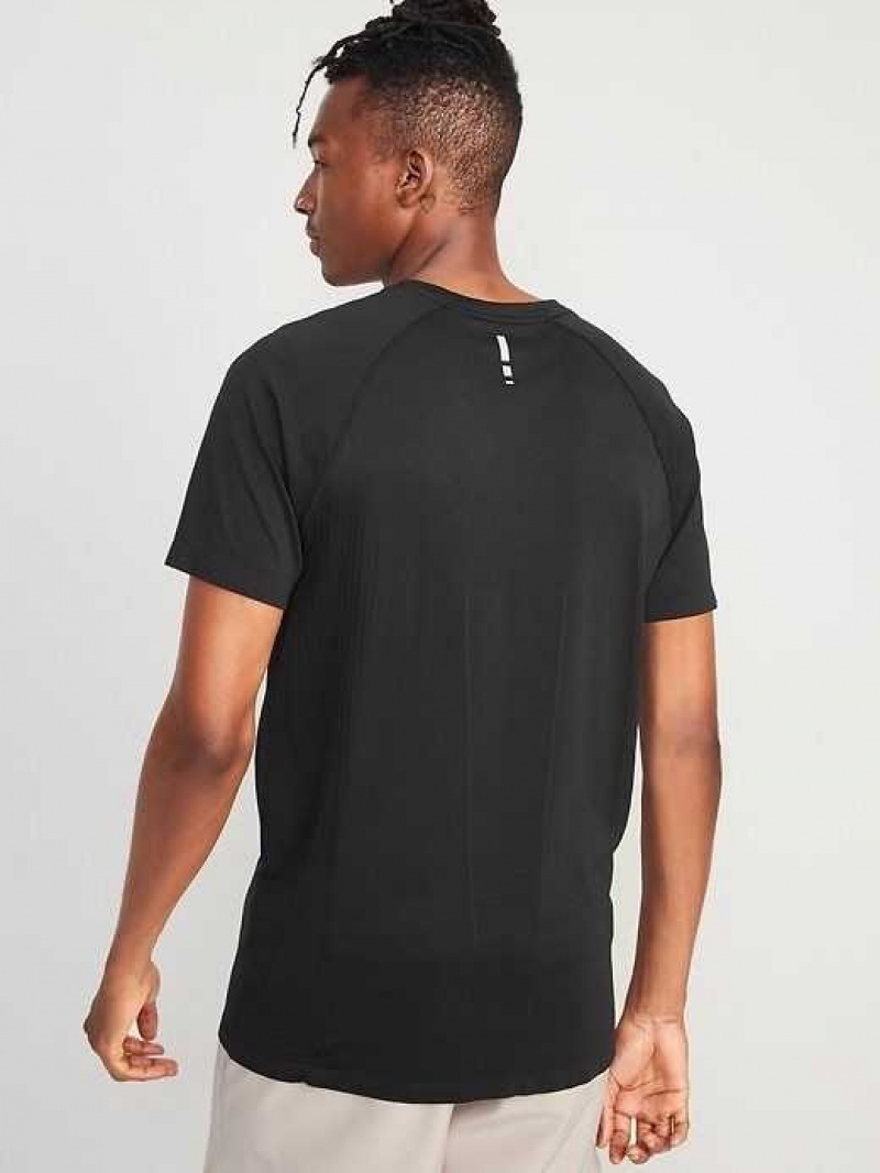 Old Navy Go-Fresh Odor-Control Seamless Performance T-Shirt Black | DJE367158