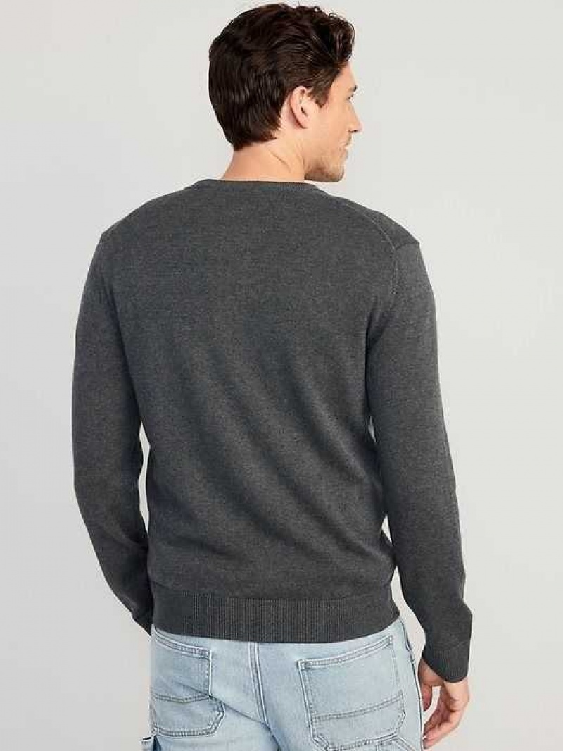 Old Navy Henley Sweater Dark Grey | YGM650348