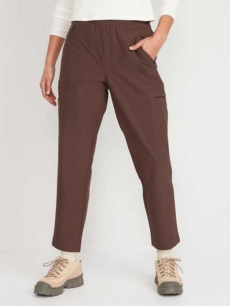 Old Navy High-Waisted All-Seasons StretchTech Slouchy Taper Cargo Pants French Roast | VFW724318