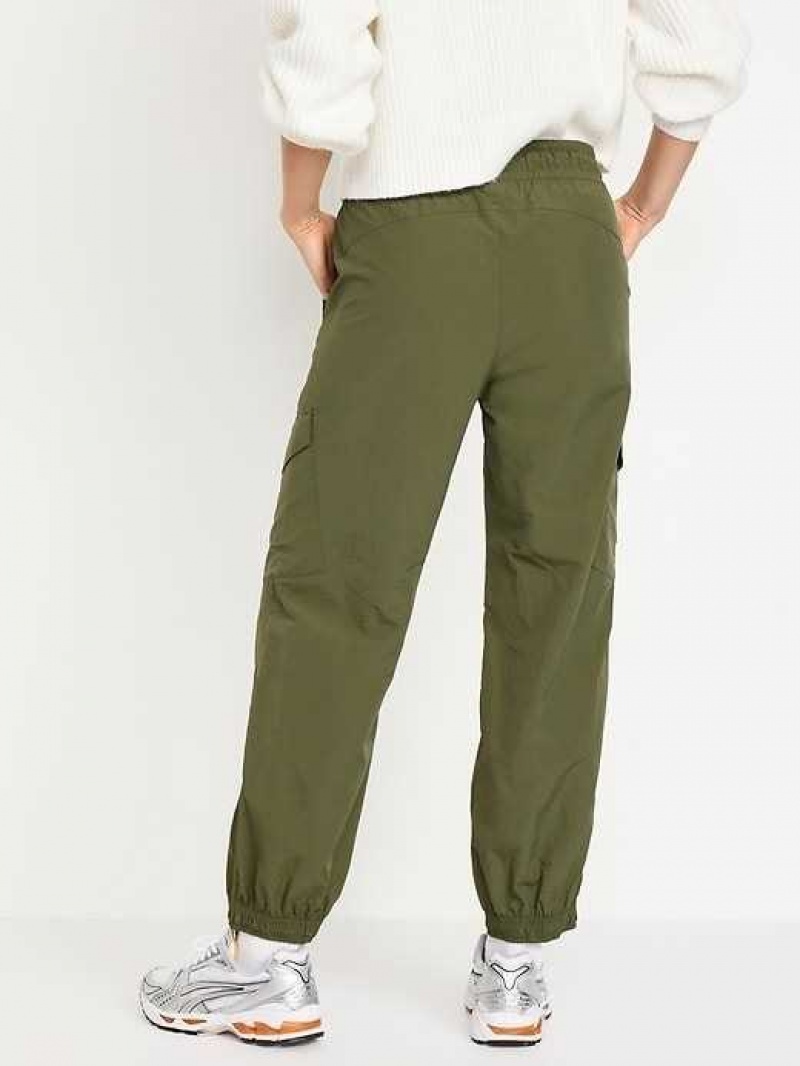 Old Navy High-Waisted Ankle-Zip Cargo Jogger Pants Conifer | MBN751309