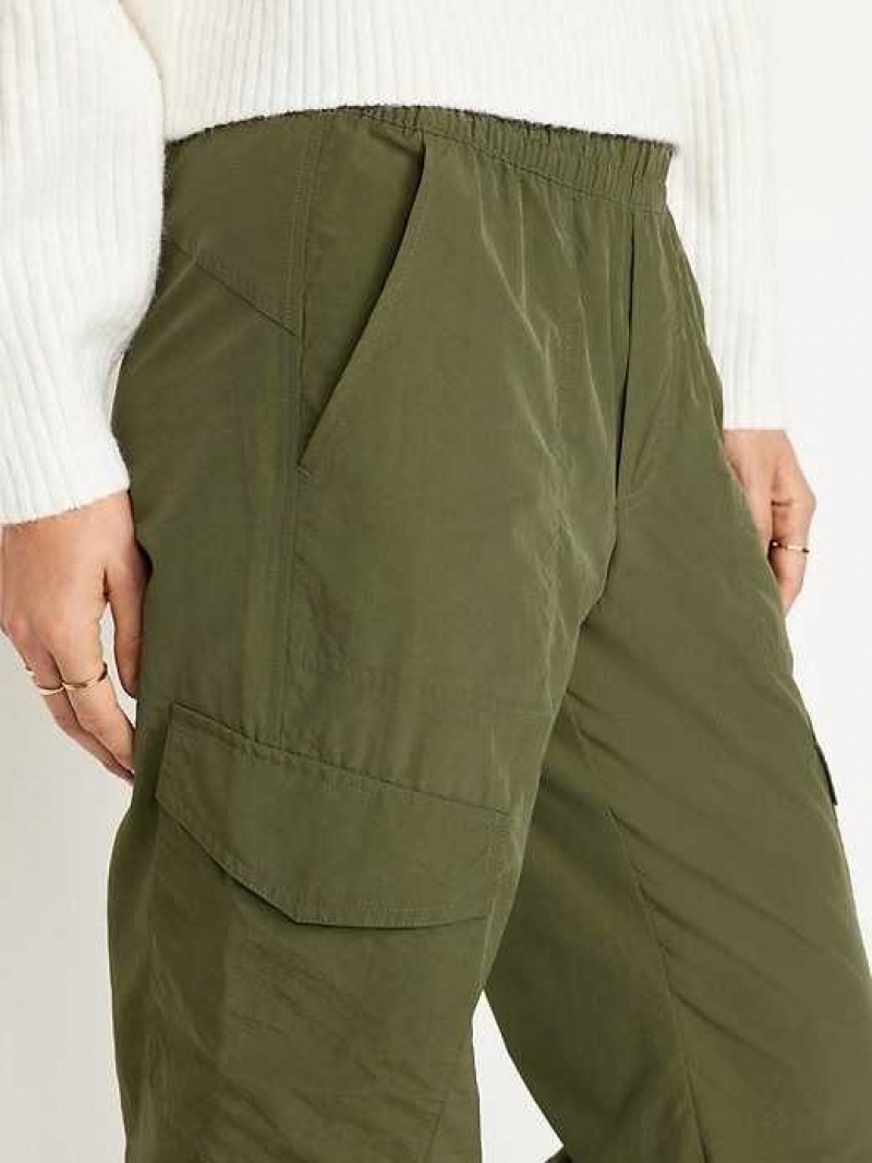 Old Navy High-Waisted Ankle-Zip Cargo Jogger Pants Conifer | MBN751309