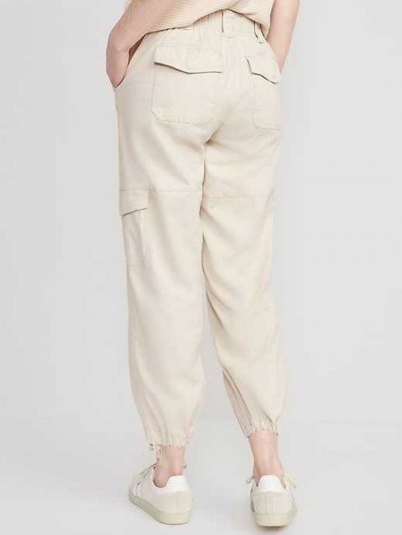 Old Navy High-Waisted Barrel-Leg Cargo Ankle Pants Cozy Cashmere | SKA149862