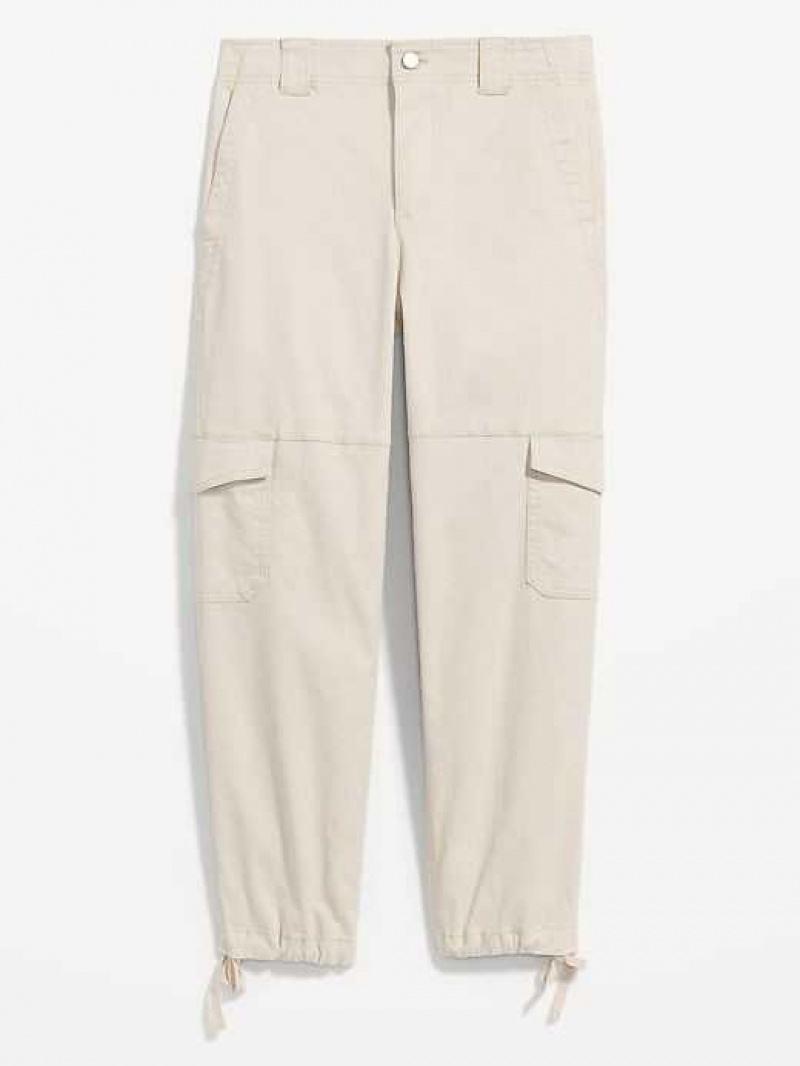 Old Navy High-Waisted Barrel-Leg Cargo Ankle Pants Cozy Cashmere | SKA149862