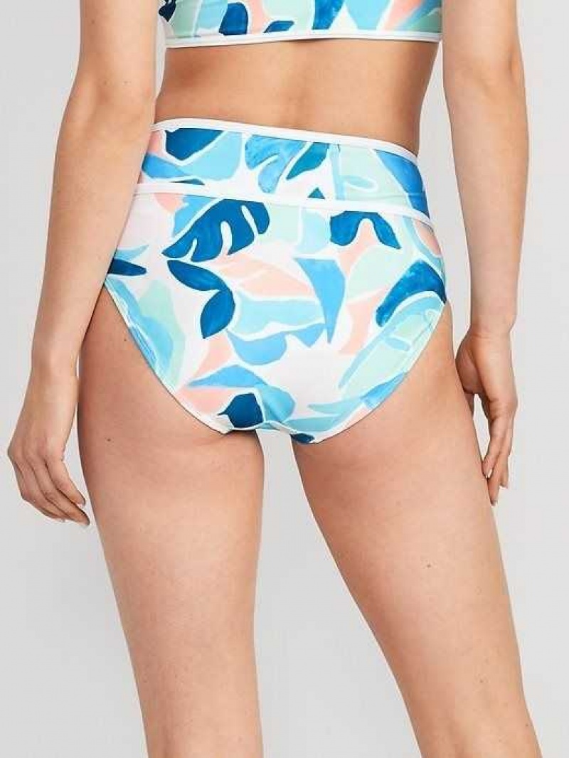 Old Navy High-Waisted Bikini Swim Bottoms Floral Rush | TPR586912