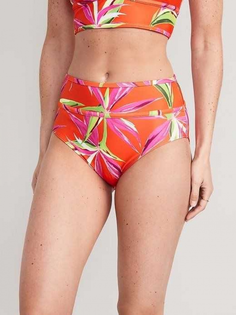 Old Navy High-Waisted Bikini Swim Bottoms Full-Bloom Bliss | PIE461308