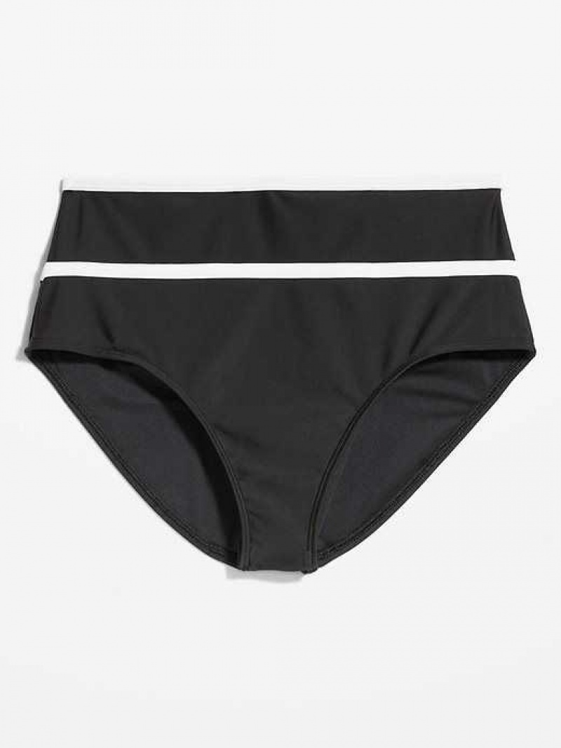 Old Navy High-Waisted Bikini Swim Bottoms Black | KLM013896