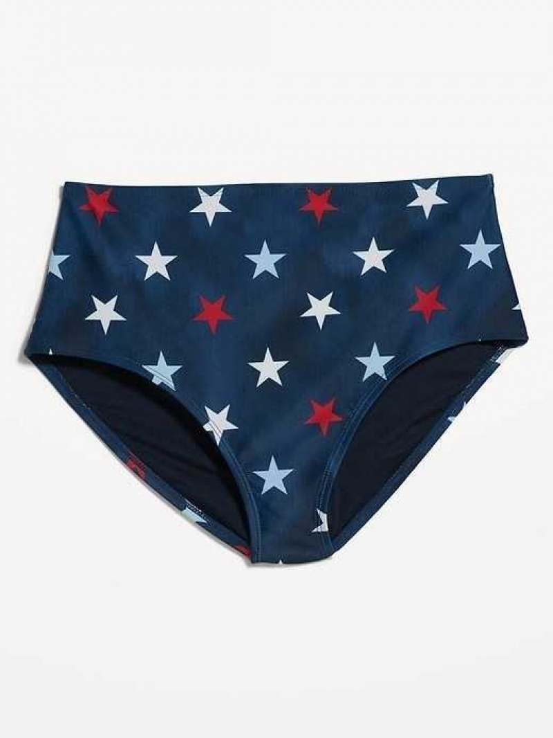 Old Navy High-Waisted Bikini Swim Bottoms Americana Stars | JLA048365