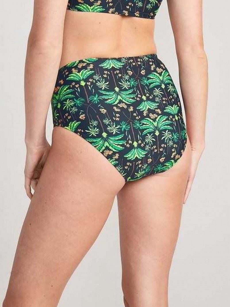 Old Navy High-Waisted Bikini Swim Bottoms Green | JDZ129538