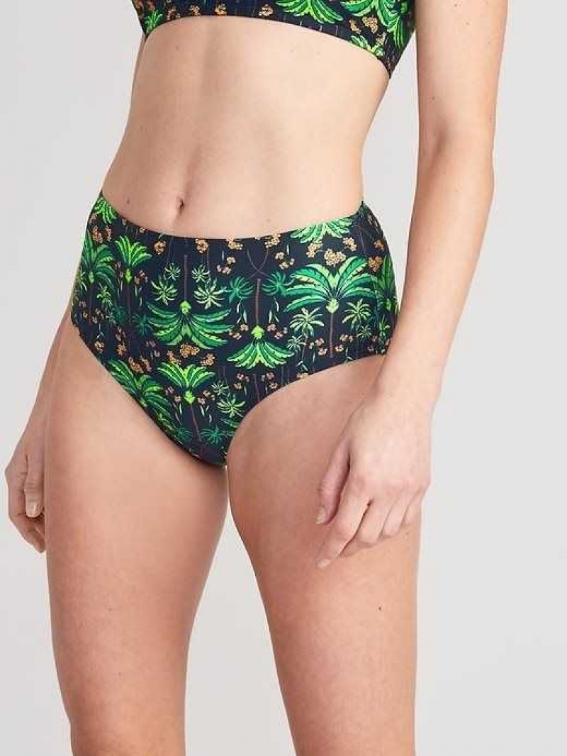 Old Navy High-Waisted Bikini Swim Bottoms Green | JDZ129538