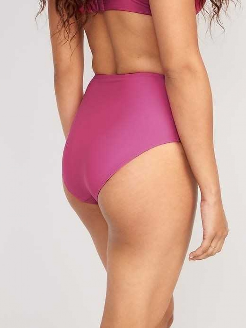 Old Navy High-Waisted Bikini Swim Bottoms Dragonfruit | GCY348750