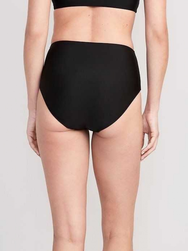 Old Navy High-Waisted Bikini Swim Bottoms Black | EZJ420819