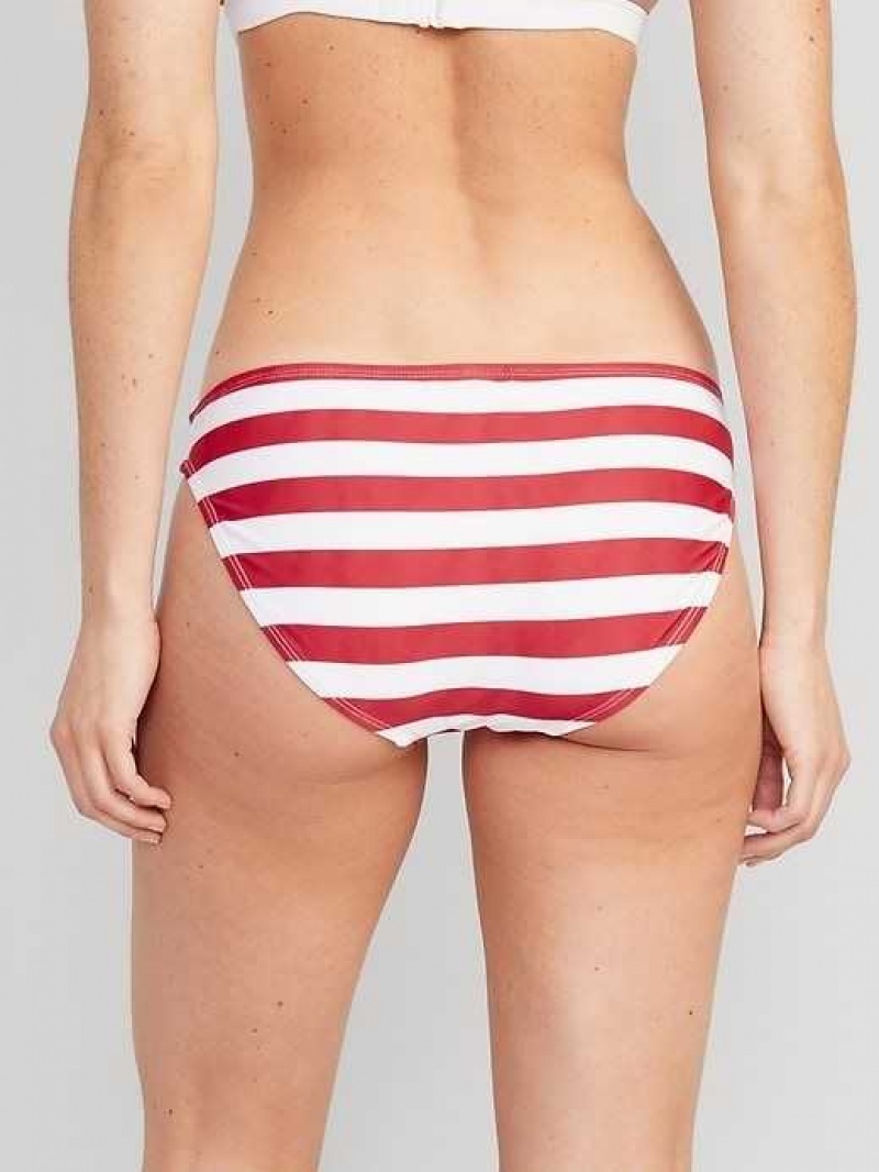 Old Navy High-Waisted Classic Bikini Swim Bottoms American Flag | VGD045389