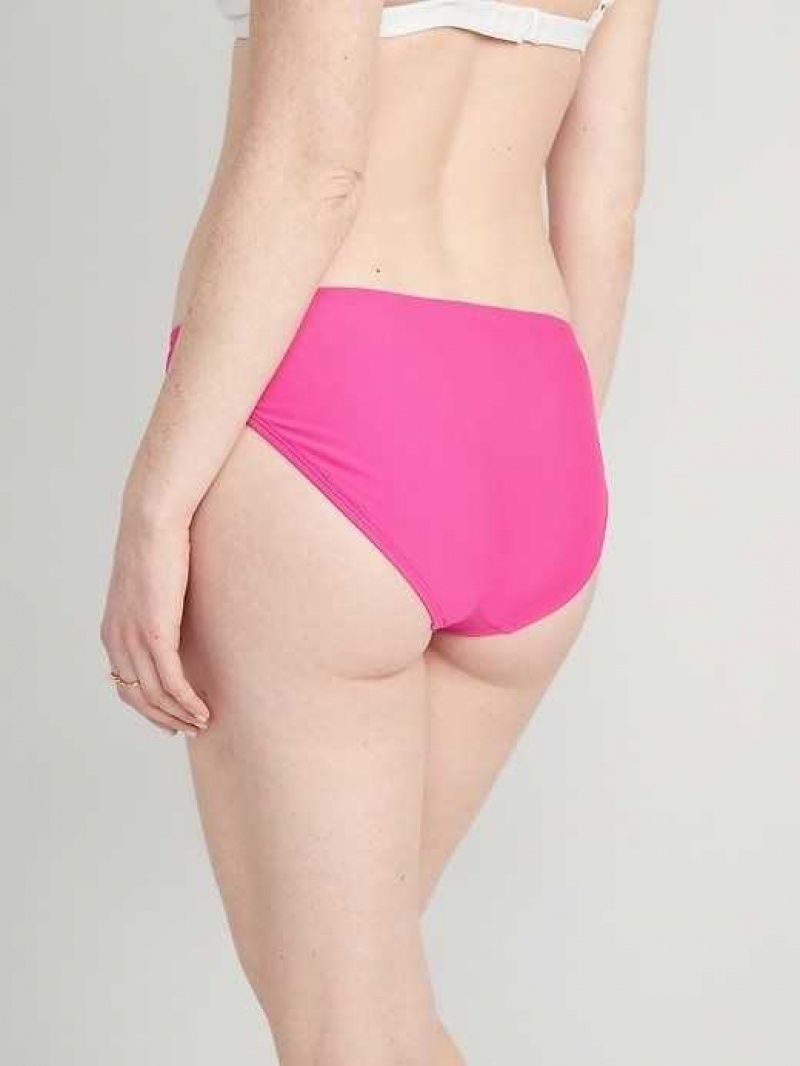 Old Navy High-Waisted Classic Bikini Swim Bottoms Flamingo | VFE758026