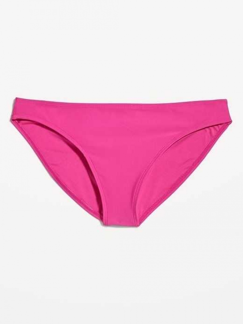 Old Navy High-Waisted Classic Bikini Swim Bottoms Flamingo | VFE758026