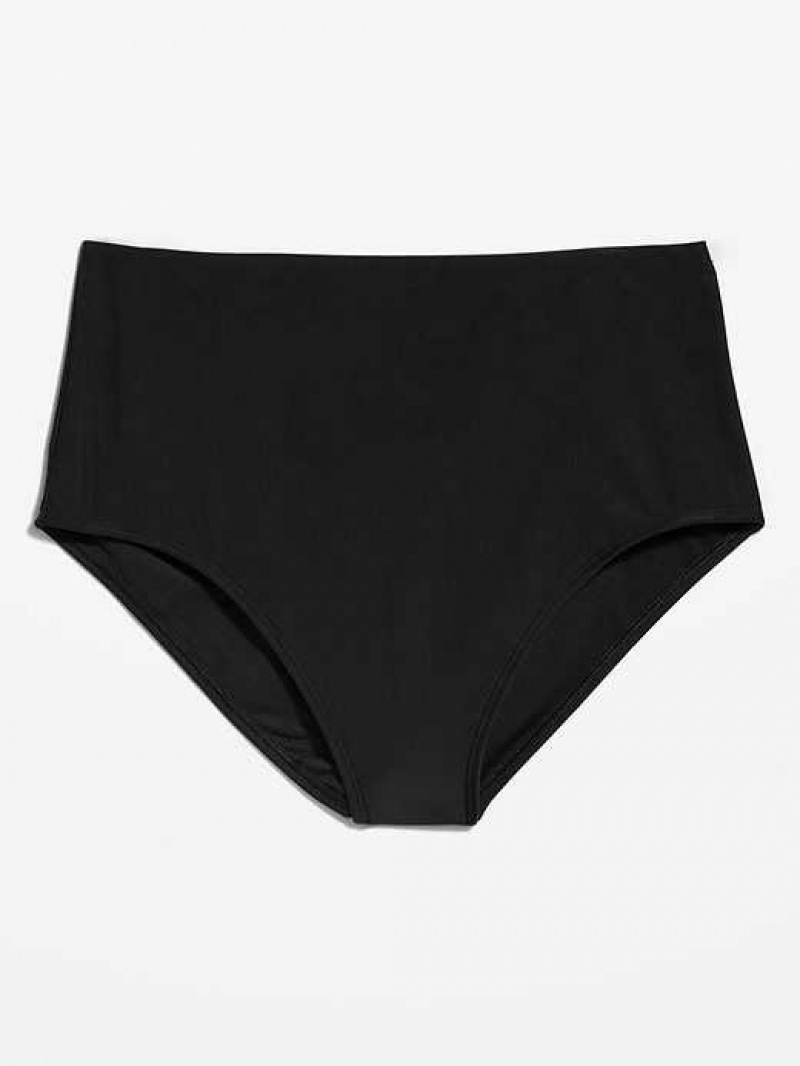 Old Navy High-Waisted Classic Bikini Swim Bottoms Black | OTA902384