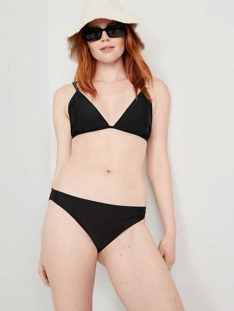 Old Navy High-Waisted Classic Bikini Swim Bottoms Black | YJH578264