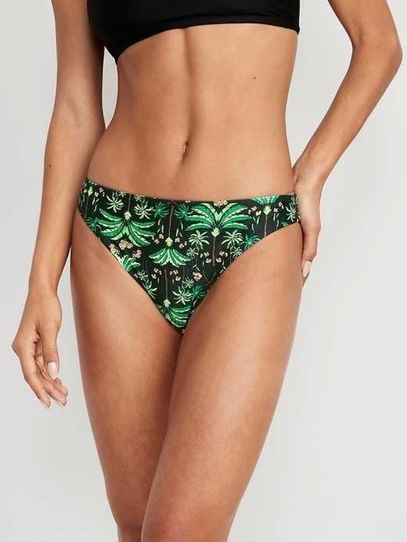 Old Navy High-Waisted Classic Bikini Swim Bottoms Green | AKB876142