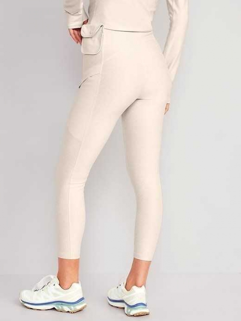 Old Navy High-Waisted Cloud+ 7/8 Leggings Beige | ZTB520364