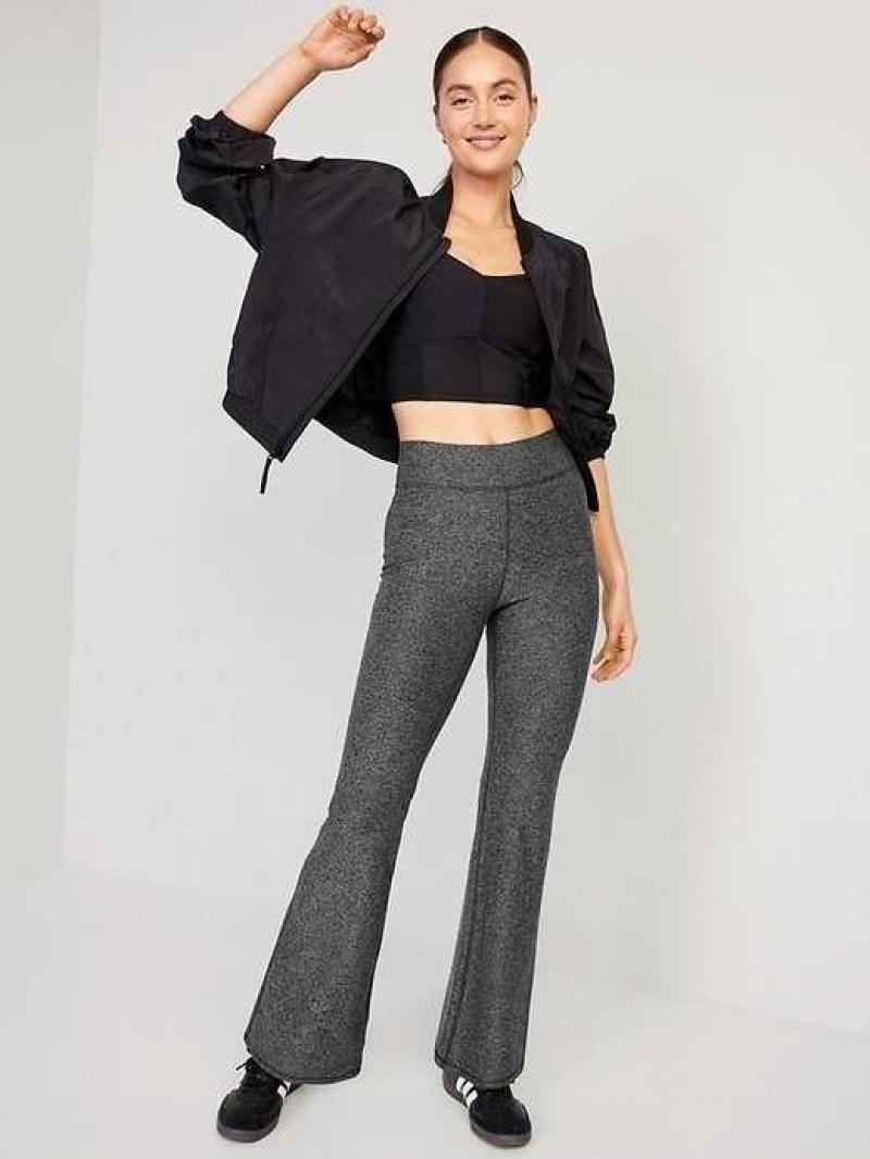 Old Navy High-Waisted Cloud+ Flare Leggings Dark Grey | EKS472890