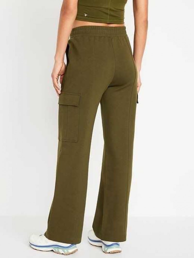 Old Navy High-Waisted Dynamic Fleece Cargo Trouser Pants Conifer | HSG143852