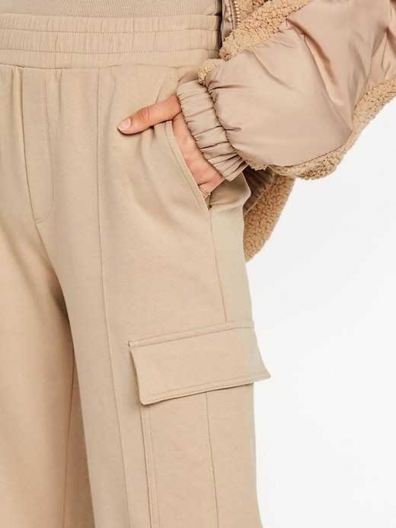 Old Navy High-Waisted Dynamic Fleece Cargo Trouser Pants Beige | DXF285617