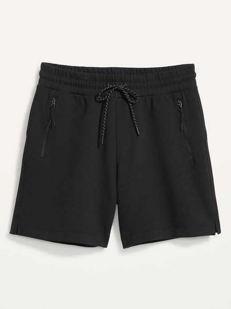 Old Navy High-Waisted Dynamic Fleece Shorts Black | OWQ382970