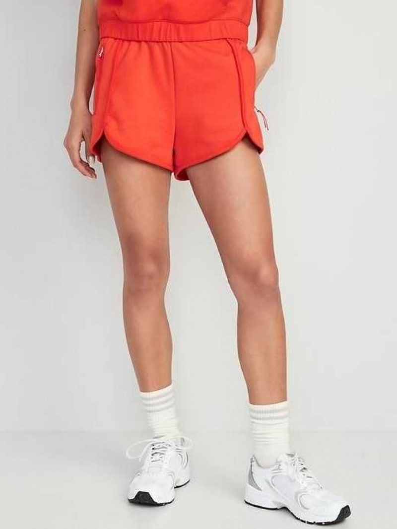 Old Navy High-Waisted Dynamic Fleece Shorts Flame Attempt | WQD405178