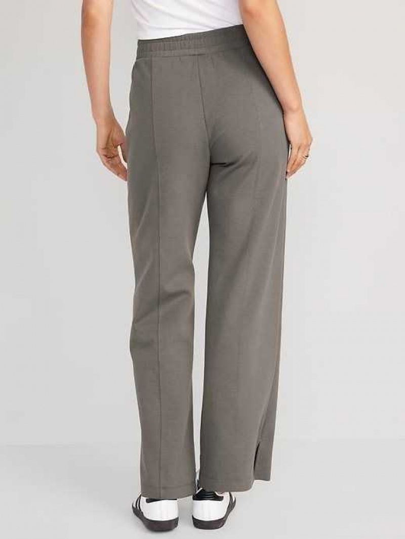 Old Navy High-Waisted Dynamic Fleece Wide-Leg Trouser Pants Grey | JMS195723