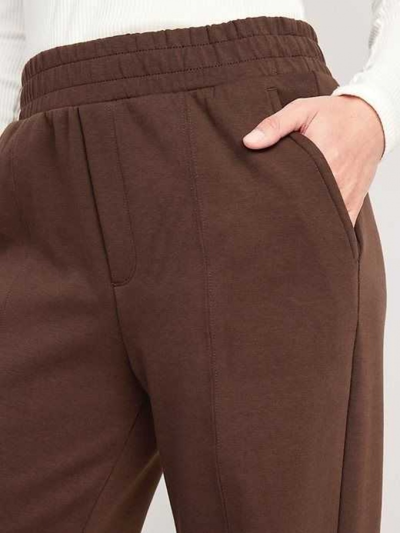 Old Navy High-Waisted Dynamic Fleece Wide-Leg Trouser Pants French Roast | CQE614390