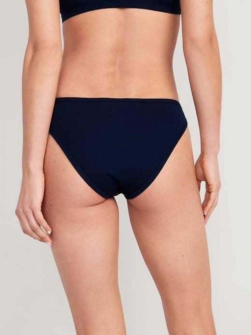 Old Navy High-Waisted French-Cut Rib-Knit Bikini Underwear Navy | YTE081632