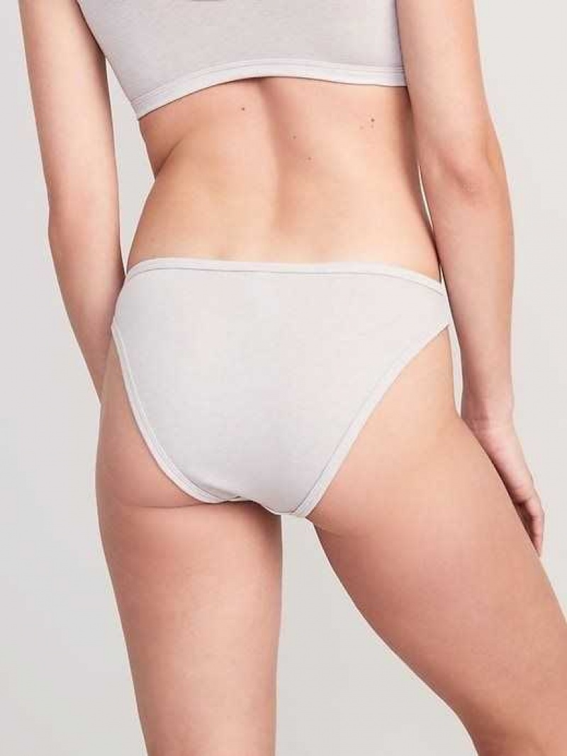 Old Navy High-Waisted French-Cut Rib-Knit Bikini Underwear Light Grey | MXJ953614