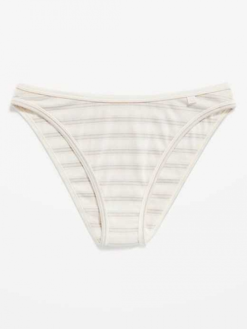 Old Navy High-Waisted French-Cut Rib-Knit Bikini Underwear Multicolor Stripes | GFK319475