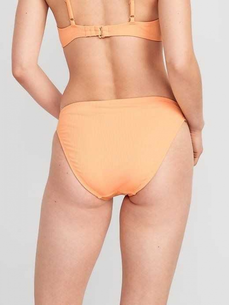 Old Navy High-Waisted French-Cut Ribbed Bikini Swim Bottoms Sunfish | PJZ632704