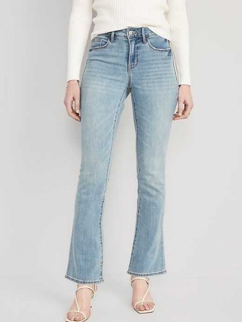 Old Navy High-Waisted Kicker Boot-Cut Jeans Light Wash | ULY026357