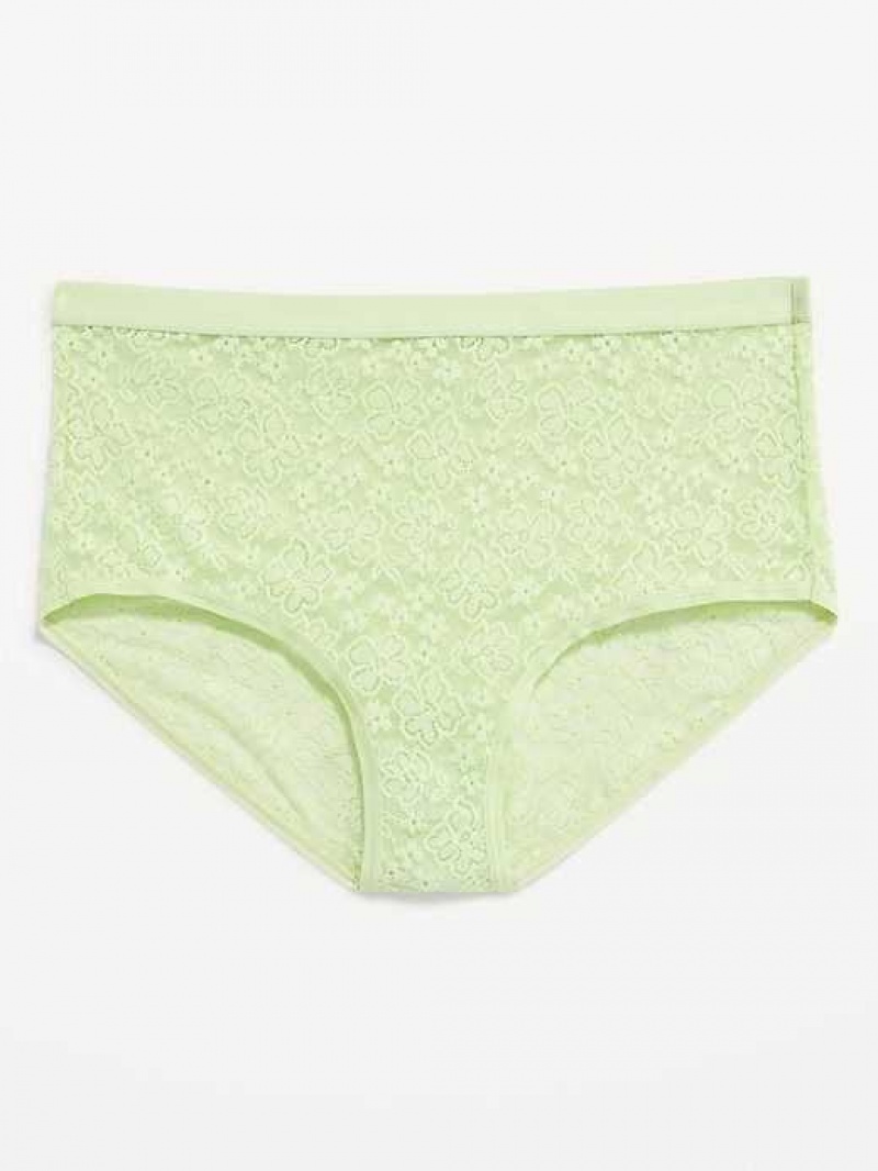 Old Navy High-Waisted Lace Bikini Underwear Soft Limon | ITD492837