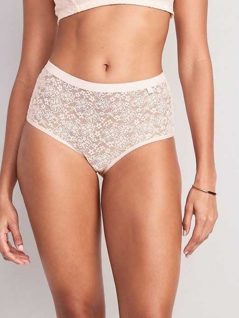 Old Navy High-Waisted Lace Bikini Underwear Pinkapedia | DJY295867