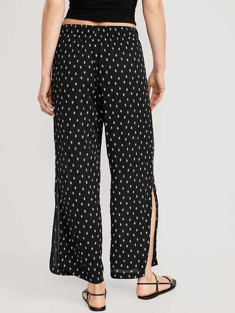 Old Navy High-Waisted Lightweight Wide-Leg Cover-Up Pants Black | YOI629548