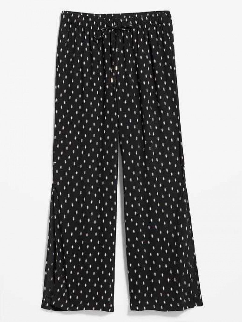 Old Navy High-Waisted Lightweight Wide-Leg Cover-Up Pants Black | YOI629548