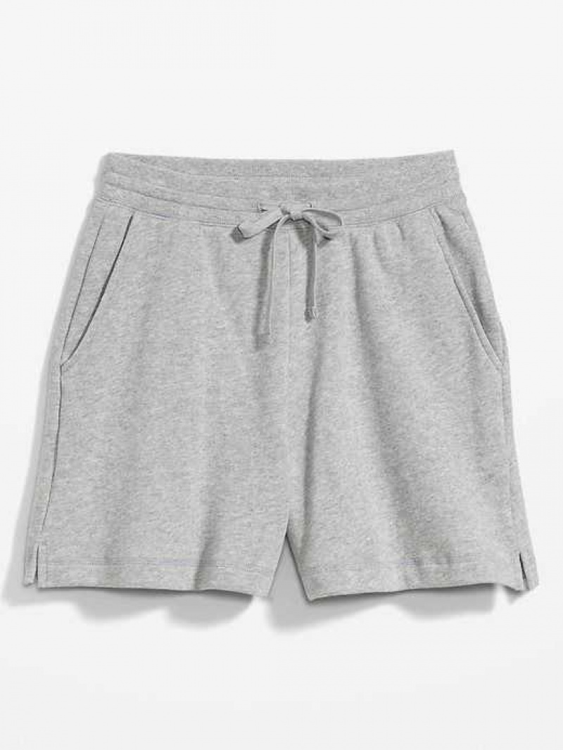 Old Navy High-Waisted Lounge Sweat Shorts Grey | HJI502186