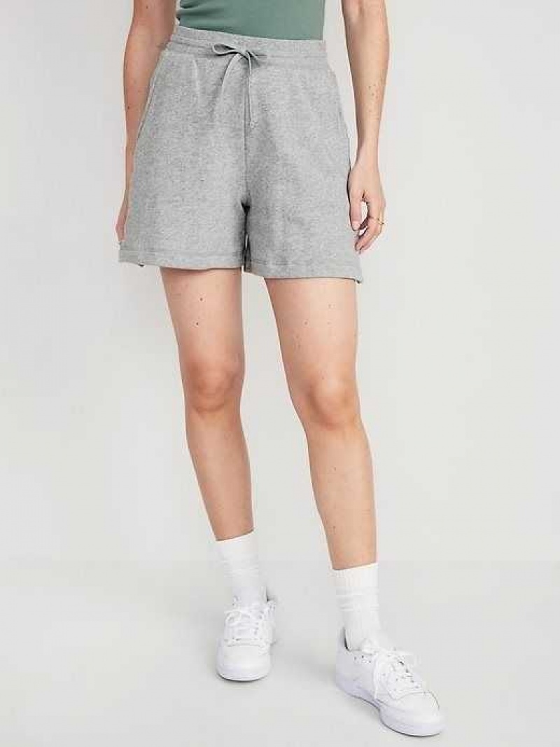 Old Navy High-Waisted Lounge Sweat Shorts Grey | HJI502186