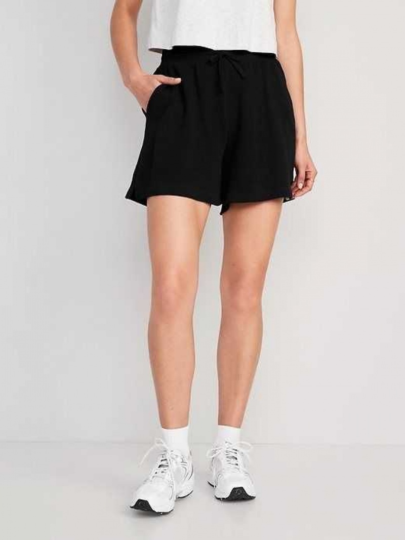 Old Navy High-Waisted Lounge Sweat Shorts Black | BSM083794